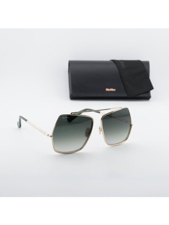 MaxMara Gold Frame Sunglasses with Green Gradient Lenses main image 9
